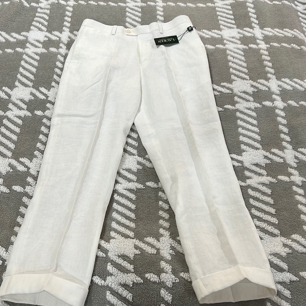 Ralph Lauren White Formal Trousers